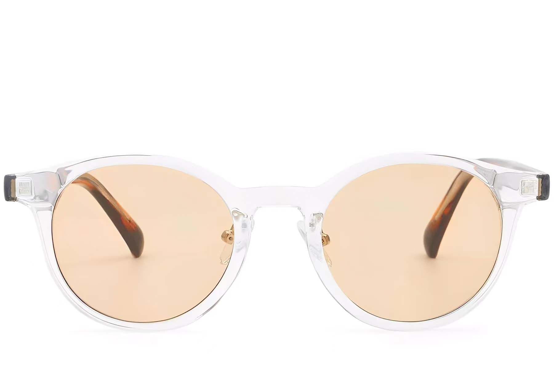 Oval Transparent Plastic Sunglasses #BS2503-0151