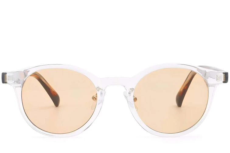 Gafas de sol ovaladas de plástico transparente #BS2503-0151