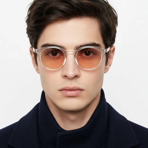 Oval Transparent Plastic Sunglasses #BS2503-0151