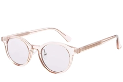 Oval Pink Plastic Sunglasses #BS2503-0152