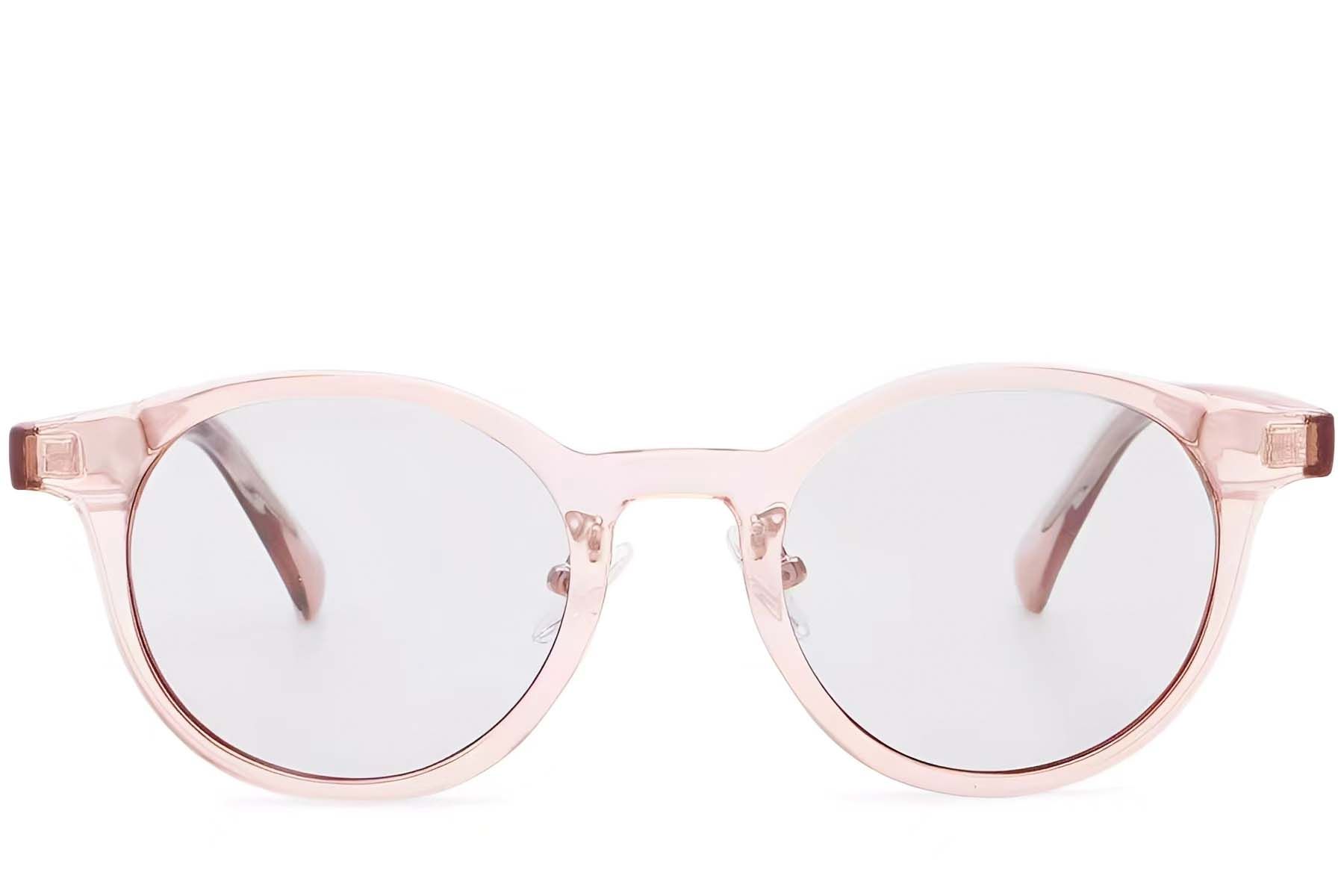 Oval Pink Plastic Sunglasses #BS2503-0152