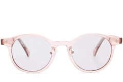 Oval Pink Plastic Sunglasses #BS2503-0152