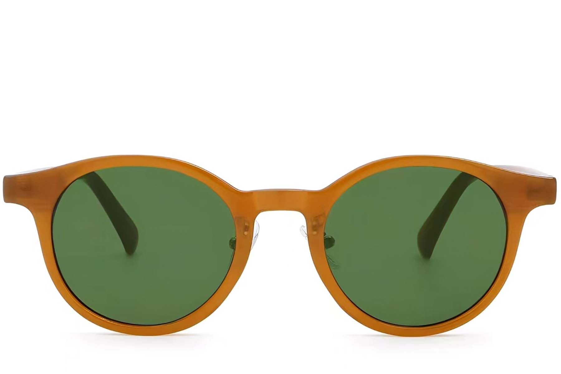 Oval Brown Plastic Sunglasses #BS2503-0153