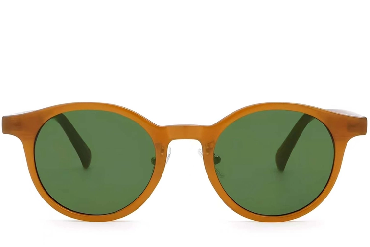 Oval Brown Plastic Sunglasses #BS2503-0153