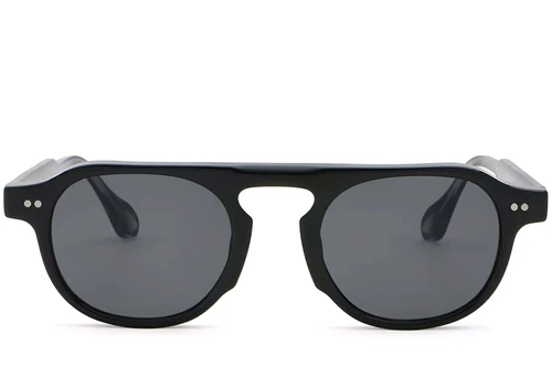 Piloten-Sonnenbrille aus schwarzem Kunststoff #BS2503-0154