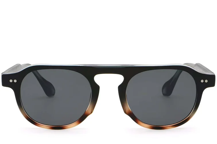 Lunettes de soleil aviateur en plastique écaille de tortue #BS2503-0156