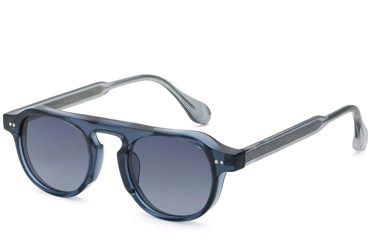 Aviator blauwe plastic zonnebril #BS2503-0157