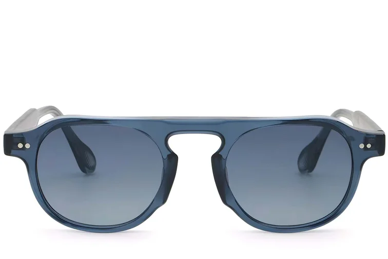Occhiali da sole modello aviatore in plastica blu #BS2503-0157