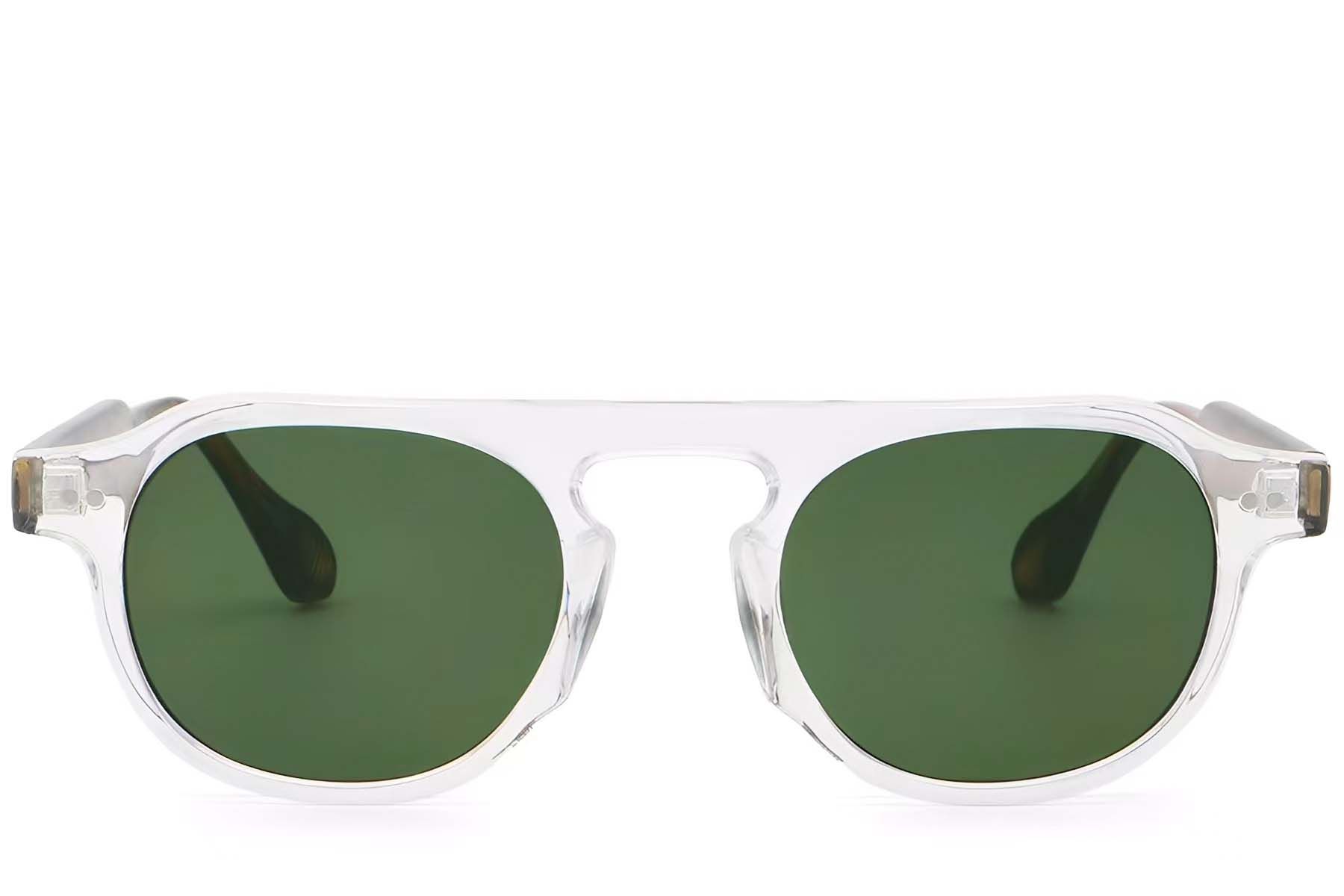 Aviator Transparent Plastic Sunglasses #BS2503-0159