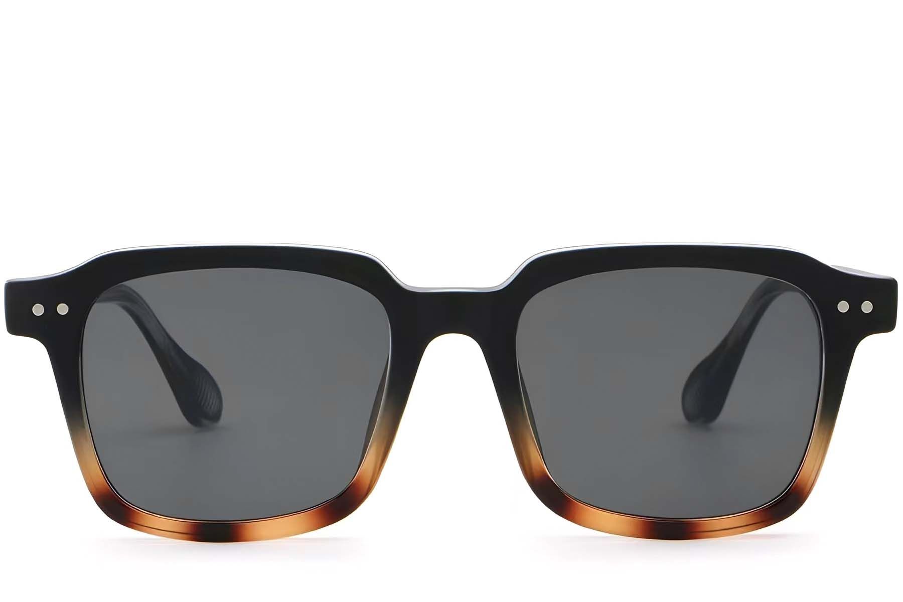 Rectangular Tortoiseshell Plastic Sunglasses #BS2503-0161