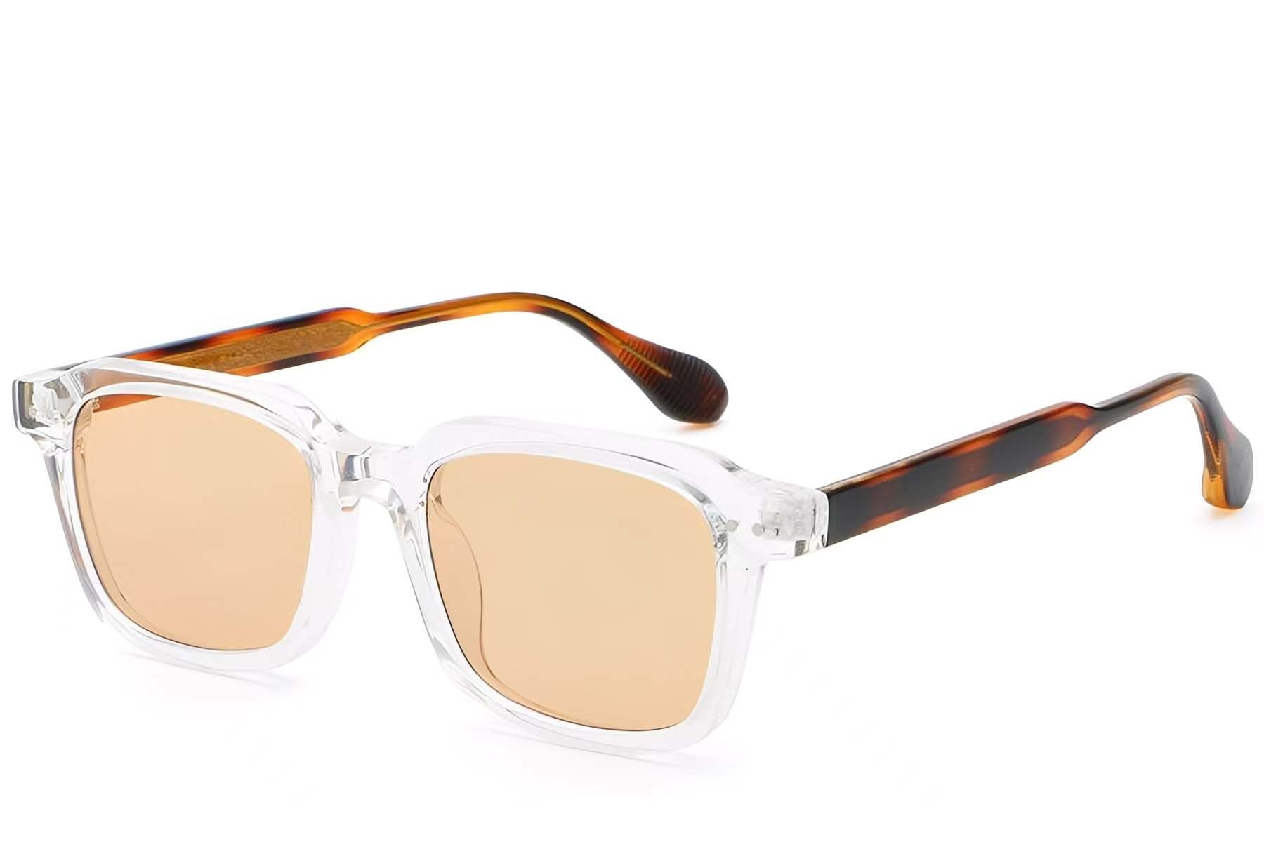 Rechteckige Sonnenbrille aus transparentem Kunststoff #BS2503-0166