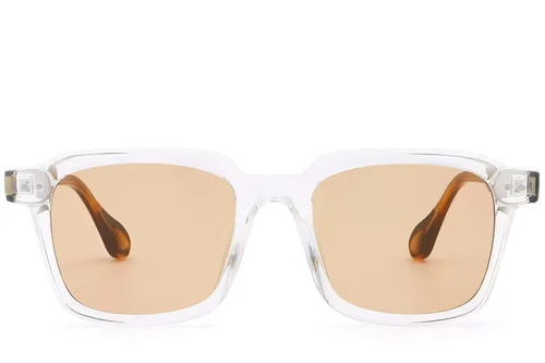 Lunettes de soleil rectangulaires en plastique transparent #BS2503-0166