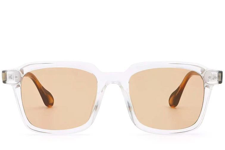 Lunettes de soleil rectangulaires en plastique transparent #BS2503-0166