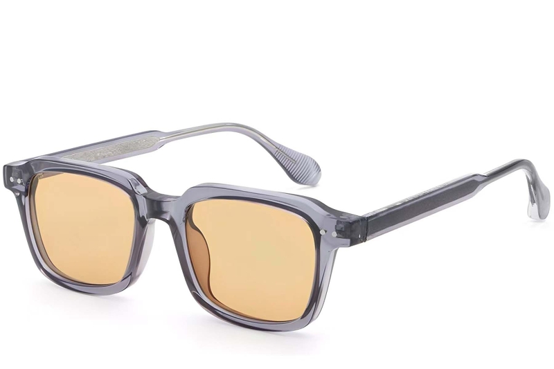 Rectangular Purple Plastic Sunglasses #BS2503-0167