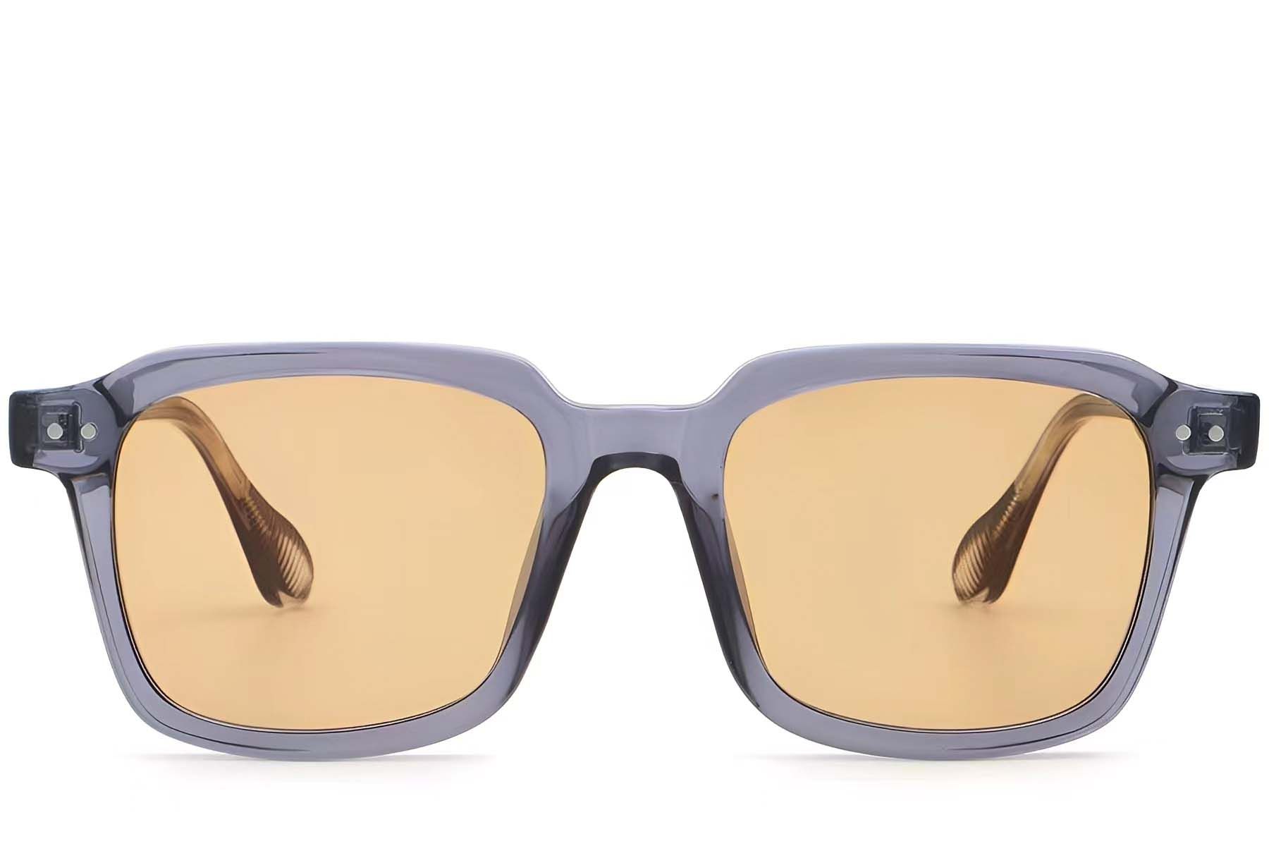 Rectangular Purple Plastic Sunglasses #BS2503-0167