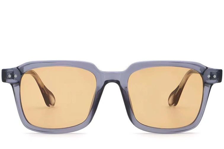 Rechteckige lila Kunststoff-Sonnenbrille #BS2503-0167