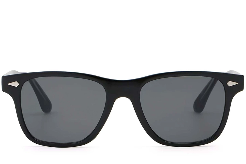 Rectangular Black Plastic Sunglasses #BS2503-0168