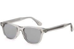 Rectangular Grey Plastic Sunglasses #BS2503-0169