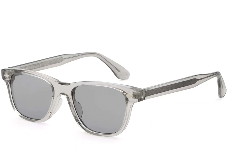 Rectangular Grey Plastic Sunglasses #BS2503-0169