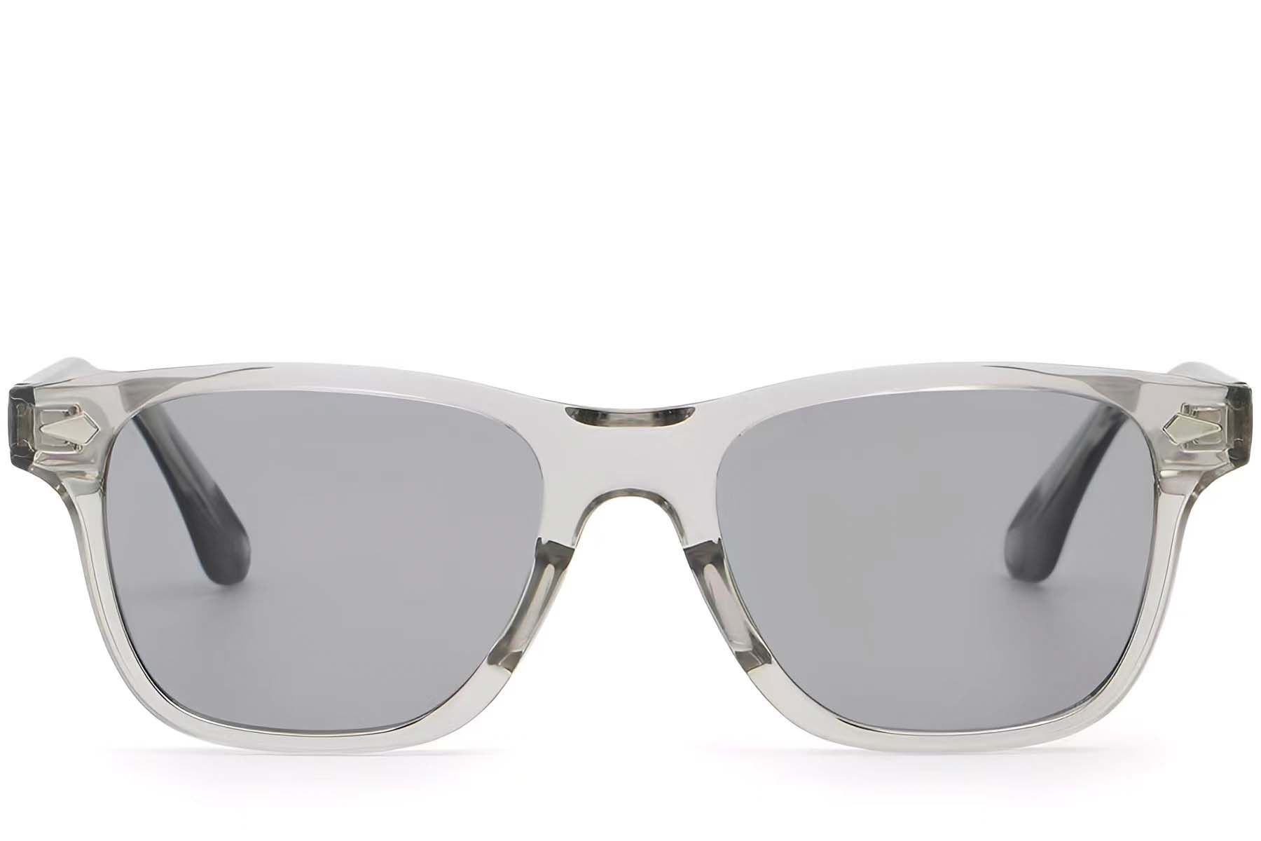Rectangular Grey Plastic Sunglasses #BS2503-0169