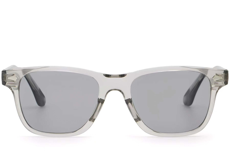 Rectangular Grey Plastic Sunglasses #BS2503-0169