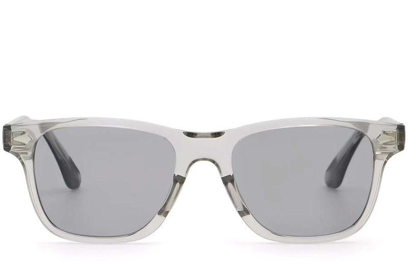 Rectangular Grey Plastic Sunglasses #BS2503-0169