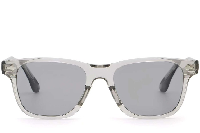 Rechteckige Sonnenbrille aus grauem Kunststoff #BS2503-0169