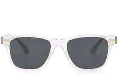 Rectangular Transparent Plastic Sunglasses #BS2503-0173