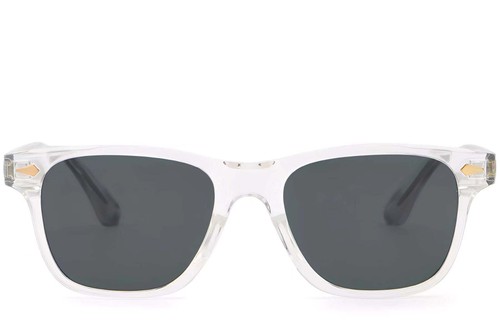 Lunettes de soleil rectangulaires en plastique transparent #BS2503-0173