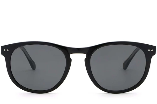 Oval Black Plastic Sunglasses #BS2503-0174