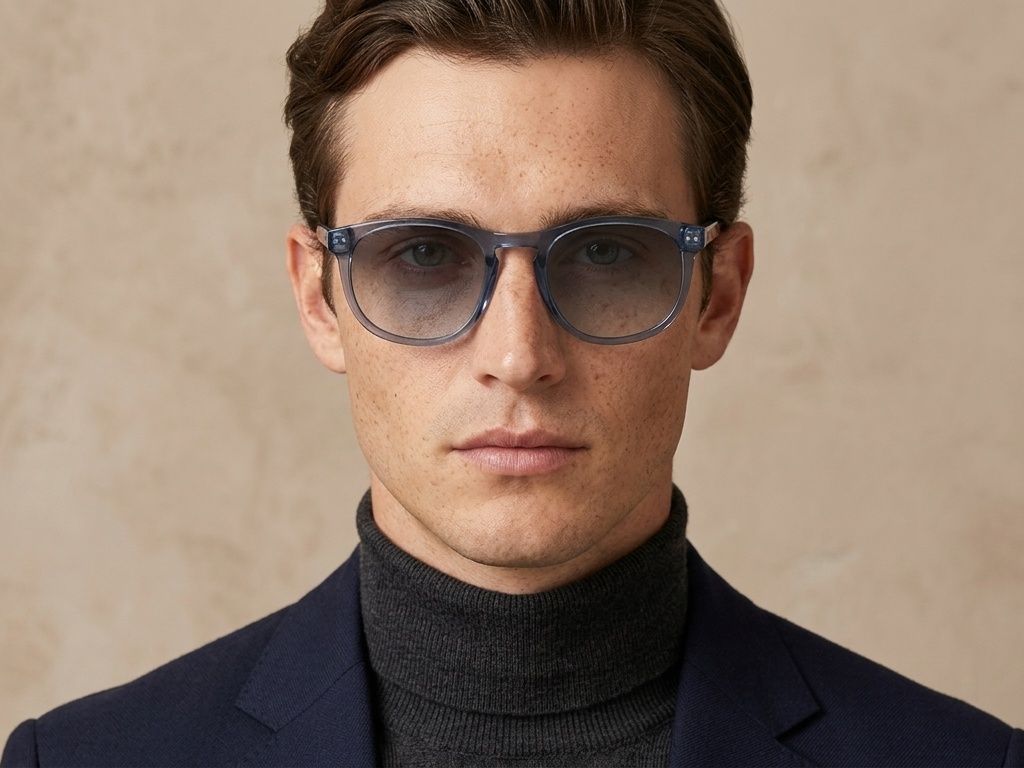 Oval Blue Plastic Sunglasses #BS2503-0176