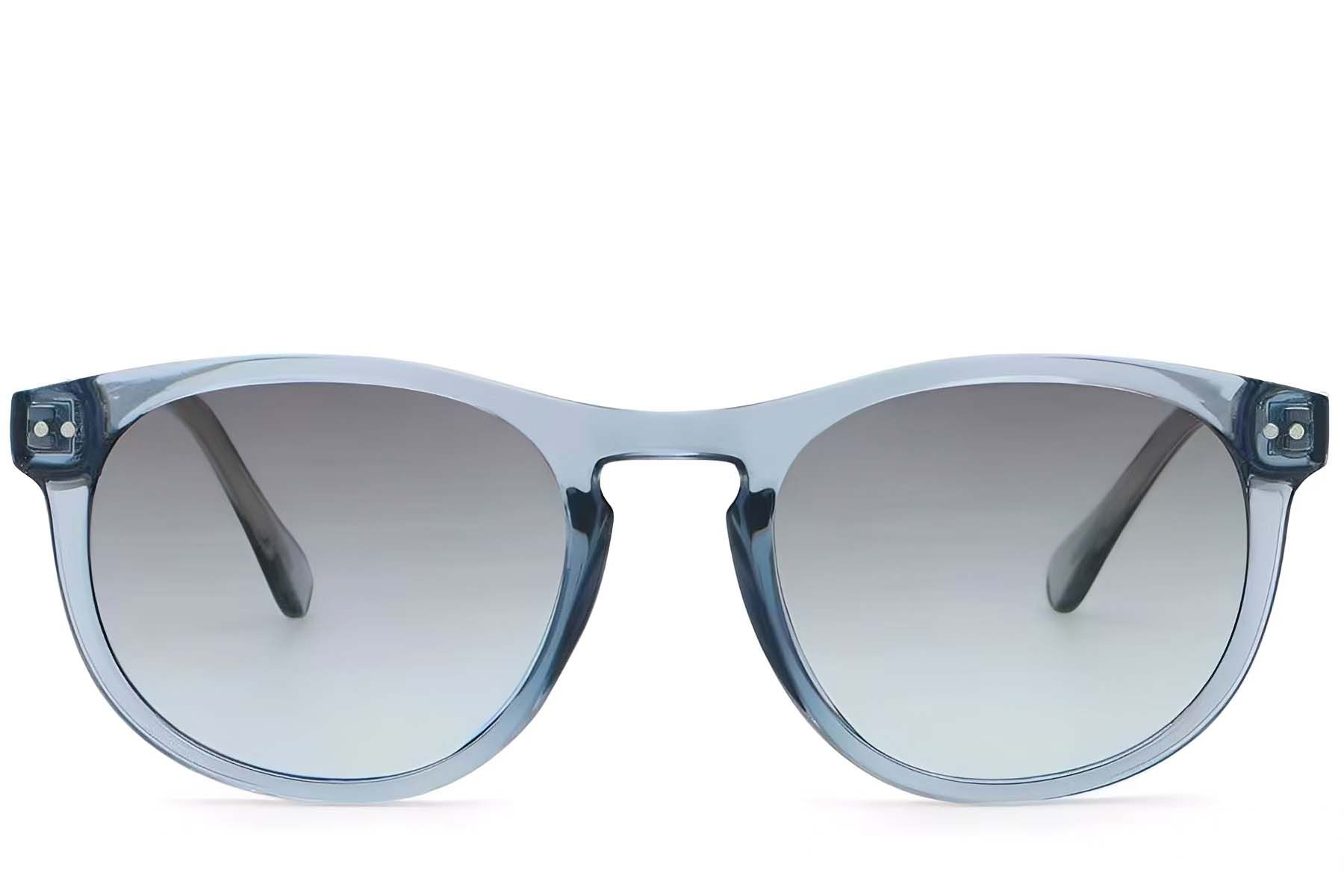 Oval Blue Plastic Sunglasses #BS2503-0176