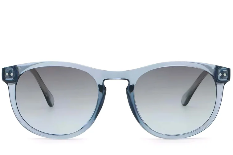 Oval Blue Plastic Sunglasses #BS2503-0176
