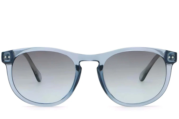 Oval Blue Plastic Sunglasses #BS2503-0176