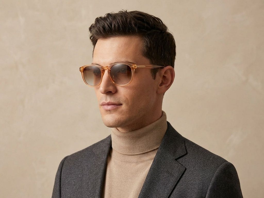 Oval Brown Plastic Sunglasses #BS2503-0177