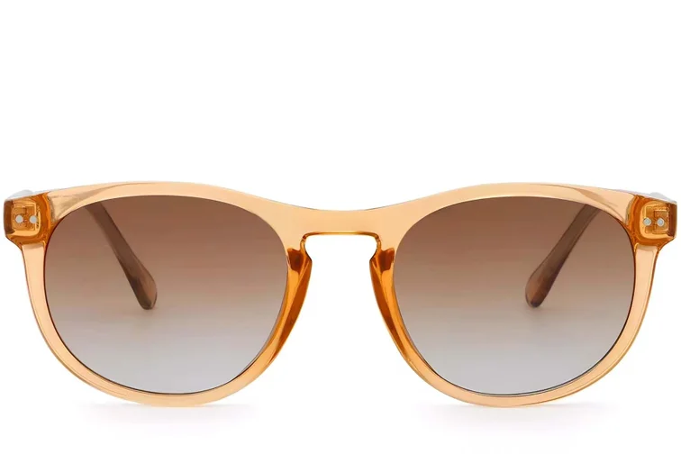 Oval Brown Plastic Sunglasses #BS2503-0177