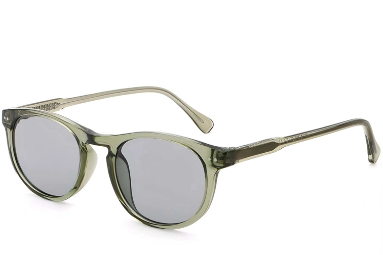 Oval Green Plastic Sunglasses #BS2503-0178