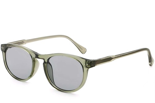 Oval Green Plastic Sunglasses #BS2503-0178