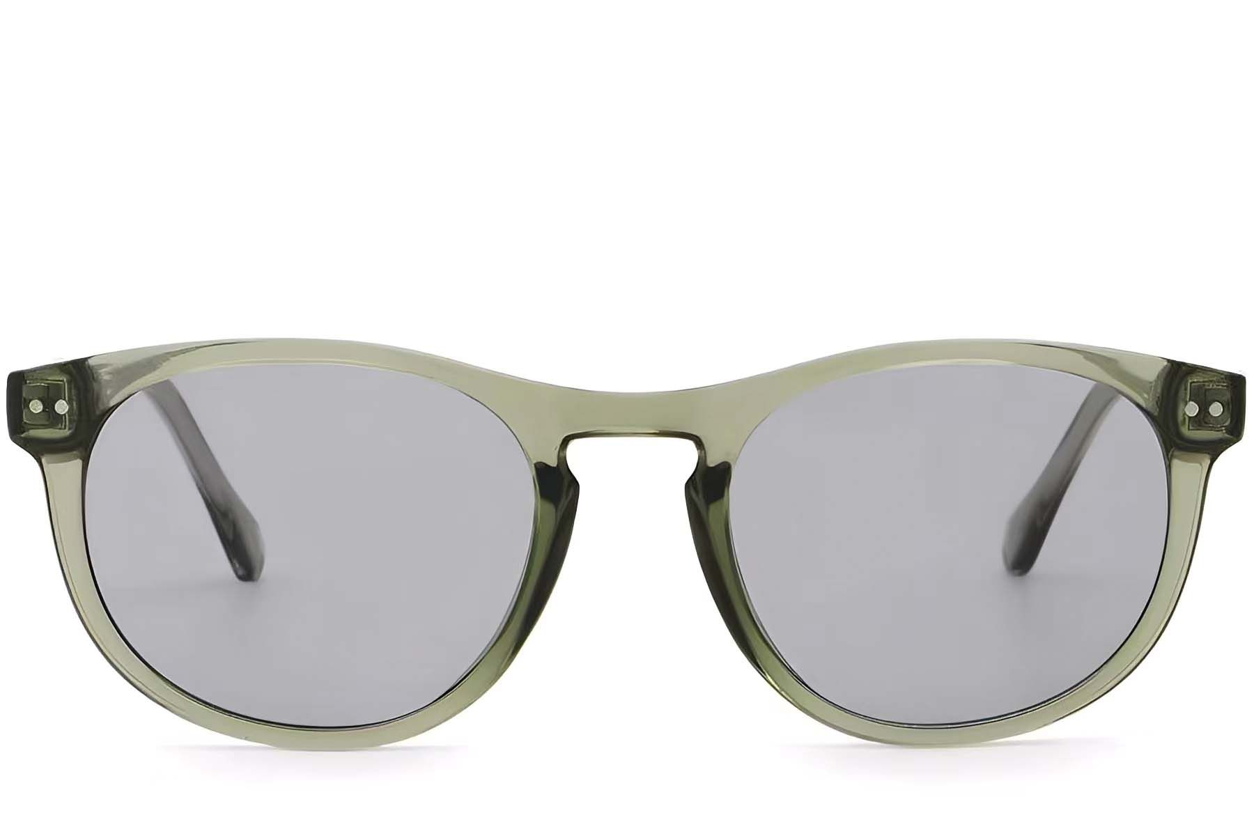Lunettes de soleil ovales en plastique vert #BS2503-0178