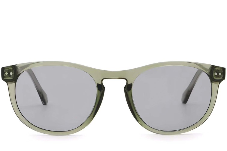 Ovale grüne Kunststoff-Sonnenbrille #BS2503-0178