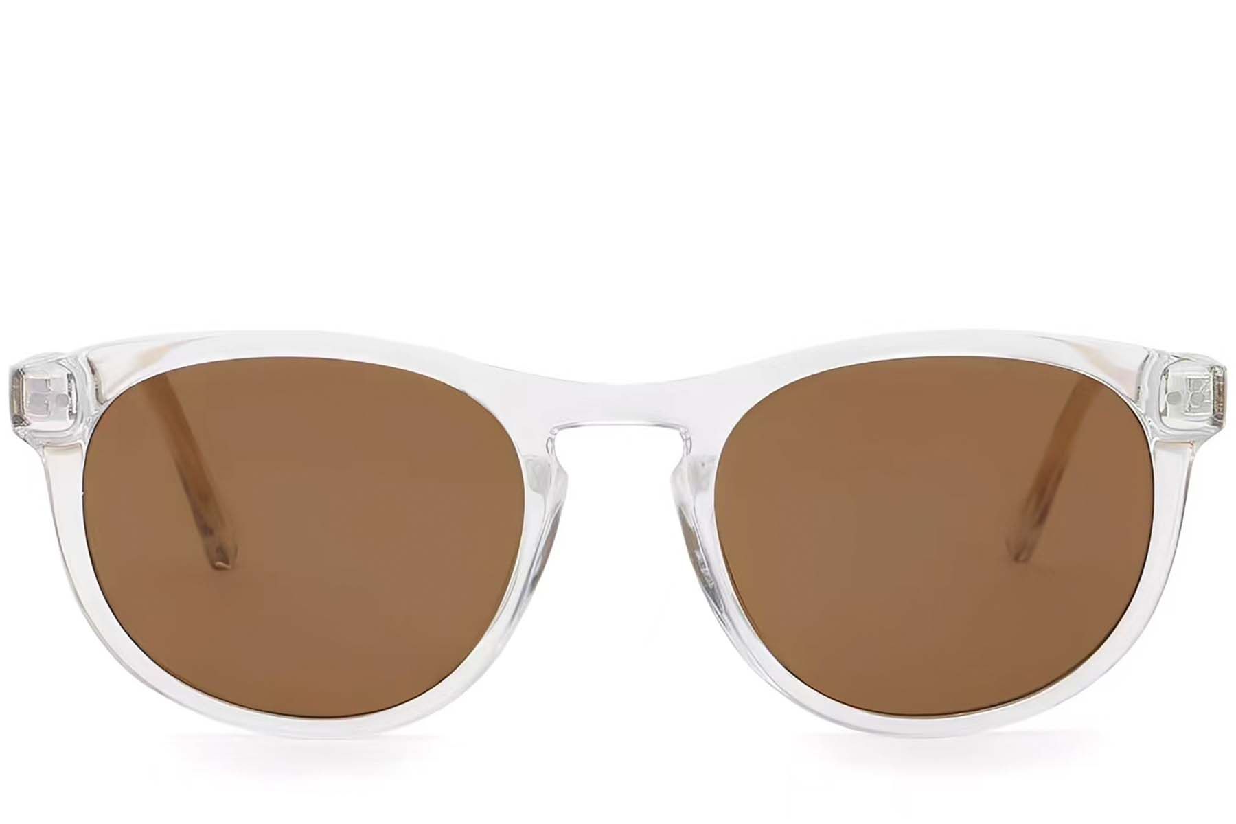Oval Transparent Plastic Sunglasses #BS2503-0179