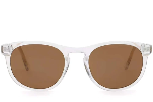 Oval Transparent Plastic Sunglasses #BS2503-0179