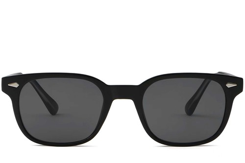 Rectangular Black Plastic Sunglasses #BS2503-0180