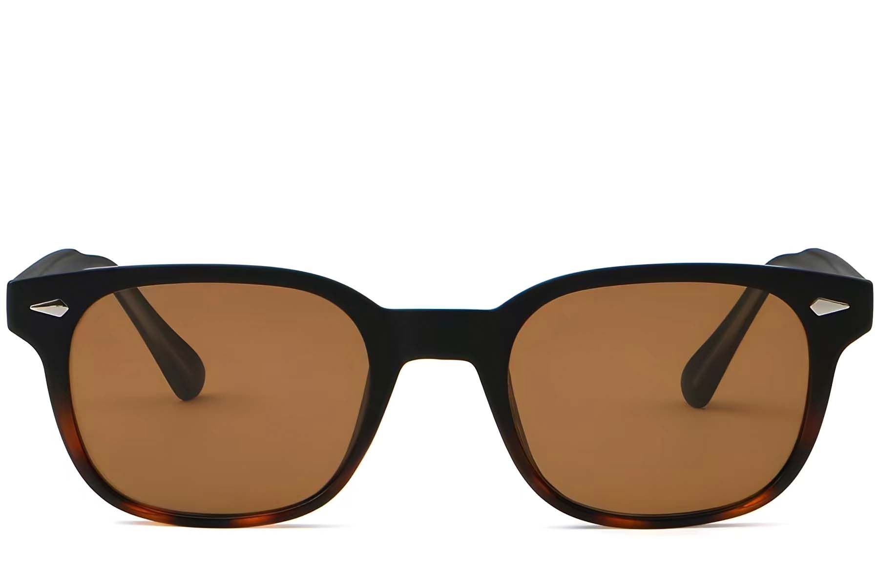 Rectangular Tortoiseshell Plastic Sunglasses #BS2503-0181