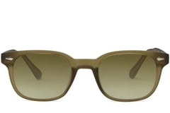 Rectangular Green Plastic Sunglasses #BS2503-0182