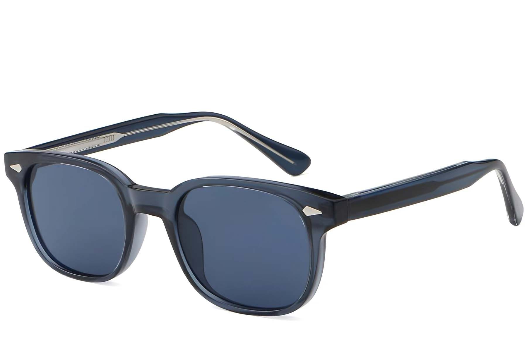 Rectangular Blue Plastic Sunglasses #BS2503-0183