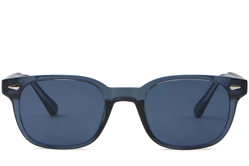 Rectangular Blue Plastic Sunglasses #BS2503-0183