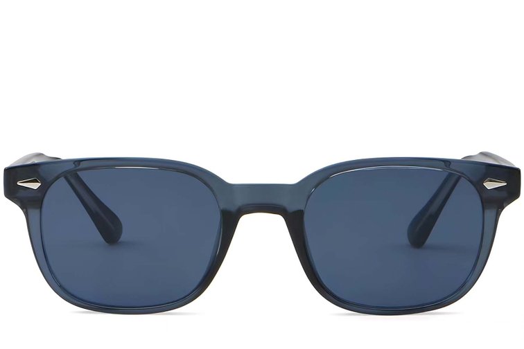 Rechteckige blaue Kunststoff-Sonnenbrille #BS2503-0183