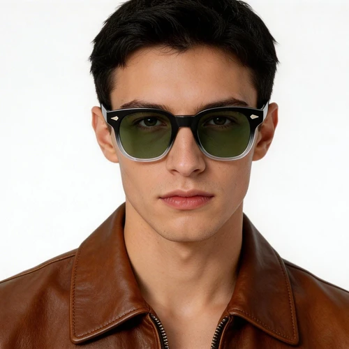 Rectangular Black Plastic Sunglasses #BS2503-0184