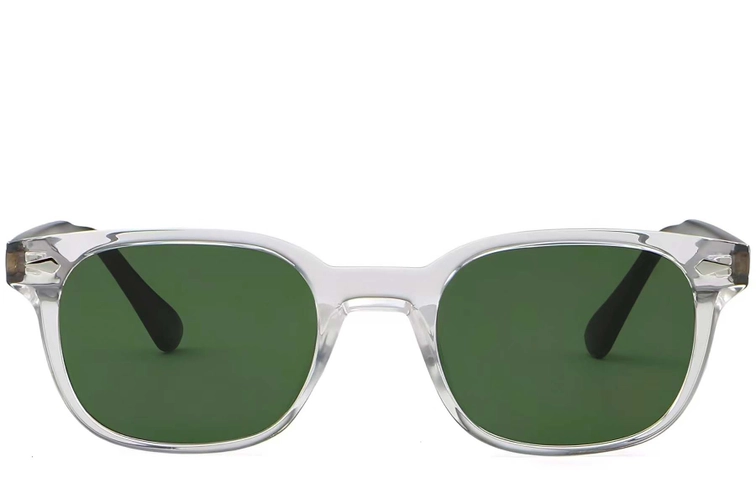 Rectangular Transparent Plastic Sunglasses #BS2503-0185